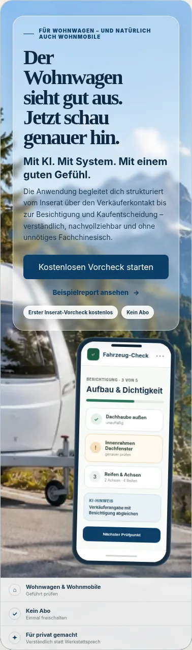 Mobile Ansicht des digitalen Prüfwerkzeugs